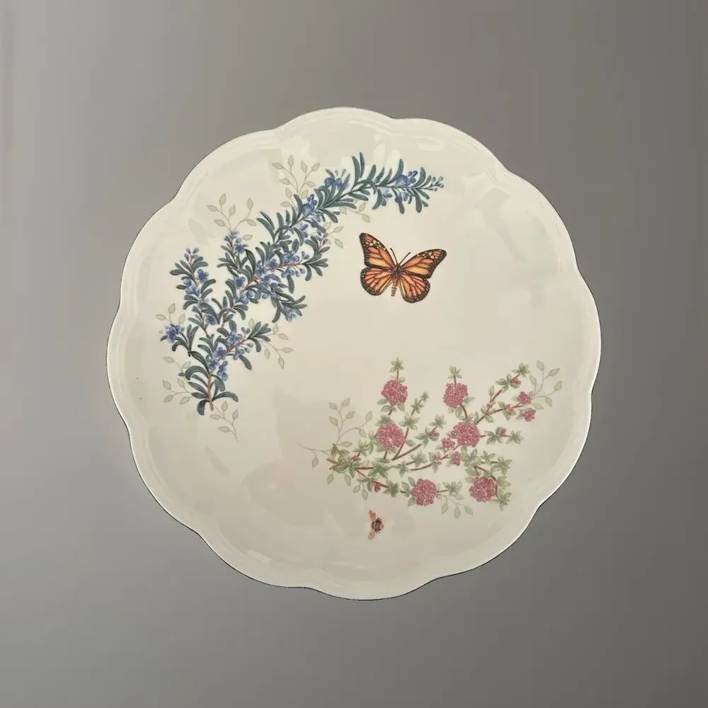 Lenox Butterfly Meadow Herbs Collection Monarch 10.75” Dinner Plate NEW with Tag